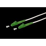 OpDAT patch cord LC-S APC/LC-S APC OS2, white, 3.0 m