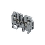 M4/6,4A,YL, SCREW CLAMP TERMINAL BLOCK, 6X44.5X44.5MM, FEED THROUGH