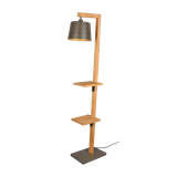 Rodrigo floor lamp E27 antique steel/wood