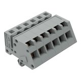 1-conductor female connector, angled CAGE CLAMP® 2.5 mm² gray