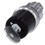 Key-operated switch BKS, 22 mm, round, metal, shiny, Lock number E1 (VW), without key, 2 switch  3SU1050-5QF11-0AA0-Z X90