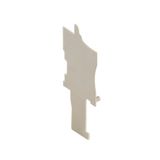 End and partition plate for terminals, 14.6 mm x 2.5 mm, dark beige