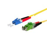 OpDAT patch cord LC-D/E2000-D APC OS2, 2.0 m