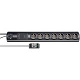 Primera-Tec Comfort Switch Plus 19.500A Extension Lead With Surge Protection 7-way black 2m H05VV-F 3G1,5 2 permanent, 5 switchable