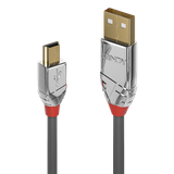 3m USB 2.0 Type A to Mini-B Cable, Cromo Line USB Type A Male to Mini-B Male