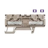 Feed-through terminal block, PUSH IN, 4 mm², 800 V, 32 A, Number of co