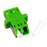 FO Coupler LC/APC-Duplex,Plastic,Singlemode,zirc,fl,greenECO