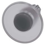 Illuminated mushroom pushbutton, 22 mm, round, metal, shiny, clear, 60  3SU1051-1CA70-0AA0-Z Y11