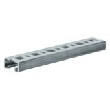 C-profile rail made of galvanized sheet steel 25x50mm length 3000mm