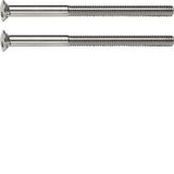 Two-hole screws 2 x M3.5 x 50 mm, TS, chrome glossy, brass galvanised