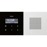 RDS FM radio speaker Gira F100 p.white