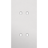 Twofold faceplate, vertical 71 mm centre distance, for double switch f