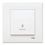 Karre White (Quick Connection) Illuminated Two Way Switch