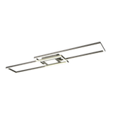 Ganado LED ceiling lamp brushed steel RGB