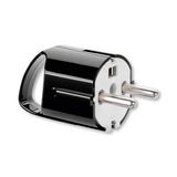 5537-206 N DP plug with dual earthing contacts, with side outlet and handle