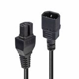 2m C14 to C15 Mains Cable IEC C14 Connector to IEC C15 Connector