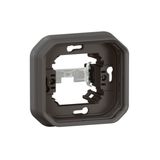 Plexo 1-station waterproof plate support for recessed mounting of modular mechanisms - anthracite