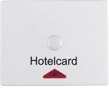 Centre plate imprint f. push-button f. hotel card, redlens , arsys, p.