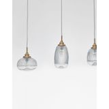 Satin Gold Metal  Clear Glass  LED E14 3x5 Watt 230 Volt  IP20 Bulb Excluded  L: 76.5 W: 18 H: 120 cm Adjustable Height