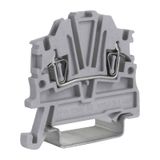 Sping-clamp terminal block 1.5mm2, 1-level, grey color