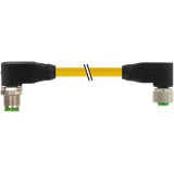 M12 male 90° / M12 female 90° A-cod. TPE 5x22AWG ye . ITC/PLTC 0.6m