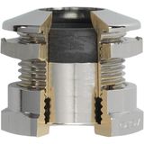 Cable gland PROGRESS ultraFLAT M25x1.5 brass, cable Ø11.0-15.0mm, black sealing