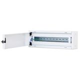 Power distribution Homecabinet, 1-row, 22 modules, RAL9003