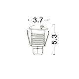 White Aluminium LED 1 Watt 11,4Lm 3 Volt 50Hz 3000K IP67 D: 3.7 H: 5.3 cm Cut Out: 3.2 cm