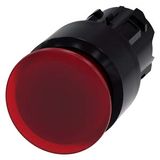 Illuminated mushroom pushbutton, 22 mm, round, plastic, red, 30 mm, 3SU1001-1AA20-0AA0-Z Y15