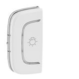 Cover plate Valena Allure - light symbol - left-hand side mounting - white