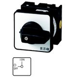 On-Off switch, T3, 32 A, flush mounting, 3 contact unit(s), 6 pole, with black thumb grip and front plate