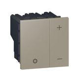 Arteor 0-10V Push Button Dimmer 2 Module Square Champagne