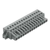 1-conductor female connector CAGE CLAMP® 2.5 mm² gray