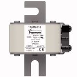 Fuse-link, high speed, 900 A, AC 690 V, DIN 3, 76 x 92 x 109 mm, aR, DIN, IEC, single indicator