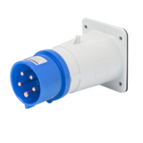 STRAIGHT FLUSH MOUNTING INLET - IP44 - 3P+E 32A 200-250V 50/60HZ - BLUE - 9H - SCREW WIRING