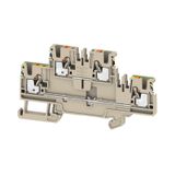 Feed-through terminal block, PUSH IN, 2.5 mm², 800 V