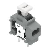 Stackable 2-conductor PCB terminal block push-button 0.75 mm² gray