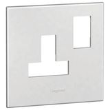 Plate Arteor - BS - square - for switched sockets 1-gang - white