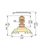 MODULAR TERMINAL BLOCKS, FEED-THROUGH, SCREW CLAMP TERMINAL BLOCK, YELLOW, PRODUCT SPACING .378 IN [11 MM], SIGNAL, DIN RAIL