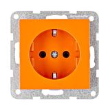 Socket outlet, cage clamps, orange