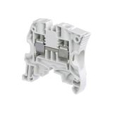 MODULAR TERMINAL BLOCKS, FEED-THROUGH, SCREW CLAMP TERMINAL BLOCK, GRAY, PRODUCT SPACING .315 IN [8 MM], 2 POSITION, DIN RAIL