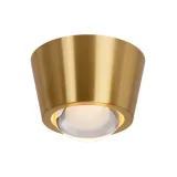 Lucide RIGON - Ceiling light - Ø 9 cm - LED - 1x6W 3000K - Mat Goud / Messing