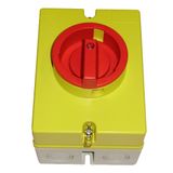 Emergency-Stop Main Switch 3-pole, 32A, 11kW, IP65