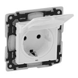 2P+E socket Valena Life - shutters + flap - 16A - 250V~ -German std -IP44 -white