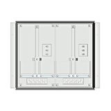 Meter box insert 1-row, 2 meter boards / 8 Modul heights