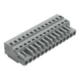 1-conductor female connector CAGE CLAMP® 2.5 mm² gray