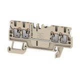 Feed-through terminal block, PUSH IN, 1.5 mm², 500 V, 17.5 A, Number o