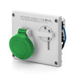 INTERLOCKED SOCKET 3P+N+E IP44 16A 2h