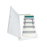 Frame with door and insert for KVM high 4-row, 48/56MW