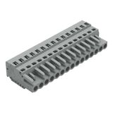 1-conductor female connector CAGE CLAMP® 2.5 mm² gray